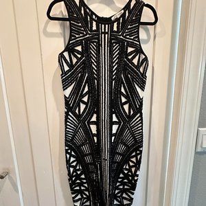 Black and White Bodycon Dress